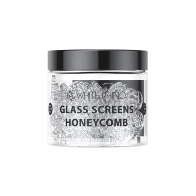 WHITE RHINO GLASS HONEYCOMB SCREEN WRGLSC04 - 200CT/ PACK